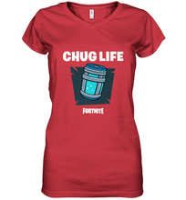 Load image into Gallery viewer, Fortnite Chug Life Women's V-Neck T-Shirt
