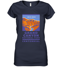 Load image into Gallery viewer, Grand Canyon National Park Centennial Logo Women's V-Neck T-Shirt