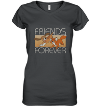 Load image into Gallery viewer, Disney The Fox and the Hound Friends Forever Women's V-Neck T-Shirt