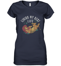 Load image into Gallery viewer, Disney Lion King Simba Living My Best Life Women's V-Neck T-Shirt