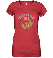 Load image into Gallery viewer, Disney Lion King Simba Living My Best Life Women's V-Neck T-Shirt