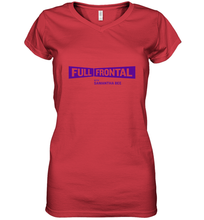 Load image into Gallery viewer, Full Frontal with Samantha Bee Purple Logo Women's V-Neck T-Shirt