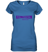 Load image into Gallery viewer, Full Frontal with Samantha Bee Purple Logo Women's V-Neck T-Shirt