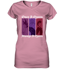 Load image into Gallery viewer, Disney Villains Once A Queen Always A Queen Women's V-Neck T-Shirt