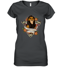 Load image into Gallery viewer, Disney Lion King Scar and Hyenas I'm Surrounded By Idiots Women's V-Neck T-Shirt