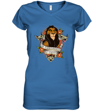 Load image into Gallery viewer, Disney Lion King Scar and Hyenas I'm Surrounded By Idiots Women's V-Neck T-Shirt
