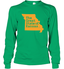 Load image into Gallery viewer, The Great State Of Kansas Long Sleeve T-Shirt
