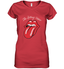 Load image into Gallery viewer, Mens The Rolling Stones Script Tongue Logo Women's V-Neck T-Shirt