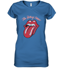Load image into Gallery viewer, Mens The Rolling Stones Script Tongue Logo Women's V-Neck T-Shirt