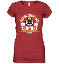 Load image into Gallery viewer, NHL Boston Bruins Fanatics 2020 Eastern Conference Champions Defensive Zone Women's V-Neck T-Shirt