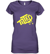 Load image into Gallery viewer, Fortnite Tilted (Yellow Logo) Women's V-Neck T-Shirt