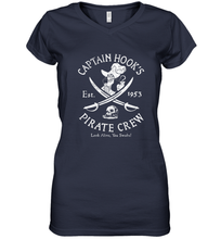 Load image into Gallery viewer, Disney Villains Captain Hook Pirate Crew Est 1953 Logo Women's V-Neck T-Shirt