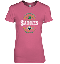 Load image into Gallery viewer, Buffalo Sabres Fanatics Branded Black St. Patrick's Day Forever Lucky 01 Women's Premium T-Shirt