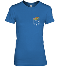 Load image into Gallery viewer, Disney Pixar Toy Story Woody Buzz Cloud Pocket Women's Premium T-Shirt