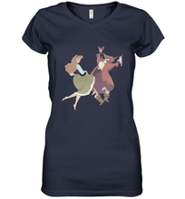 Load image into Gallery viewer, Disney Sleeping Beauty Briar Rose Dancing Women's V-Neck T-Shirt