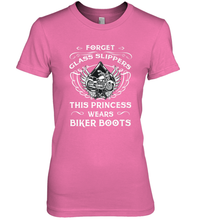 Load image into Gallery viewer, Forget glass slippers this princess wears biker boots Women's Premium T-Shirt