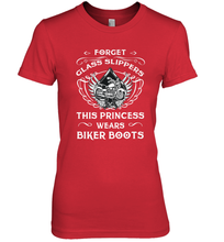 Load image into Gallery viewer, Forget glass slippers this princess wears biker boots Women's Premium T-Shirt