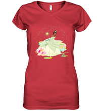 Load image into Gallery viewer, Disney The Princess and The Frog Tiana on a Bayou Women's V-Neck T-Shirt