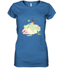 Load image into Gallery viewer, Disney The Princess and The Frog Tiana on a Bayou Women's V-Neck T-Shirt