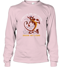 Load image into Gallery viewer, Disney Mulan Mushu Dragon Not Lizard Portrait Long Sleeve T-Shirt