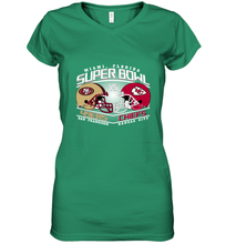 Load image into Gallery viewer, NFL Super bowl San Francisco 49ers vs. Kansas City Chiefs Women's V-Neck T-Shirt