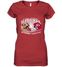 Load image into Gallery viewer, NFL Super bowl San Francisco 49ers vs. Kansas City Chiefs Women's V-Neck T-Shirt