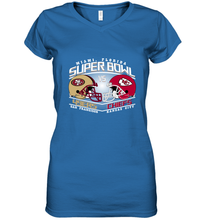 Load image into Gallery viewer, NFL Super bowl San Francisco 49ers vs. Kansas City Chiefs Women's V-Neck T-Shirt