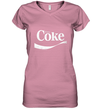 Load image into Gallery viewer, Coca Cola Vintage Enjoy Coke White Logo Women's V-Neck T-Shirt