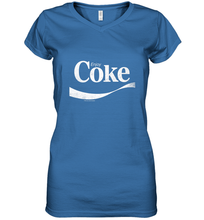 Load image into Gallery viewer, Coca Cola Vintage Enjoy Coke White Logo Women's V-Neck T-Shirt