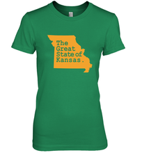 Load image into Gallery viewer, The Great State Of Kansas Women's Premium T-Shirt
