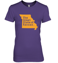 Load image into Gallery viewer, The Great State Of Kansas Women's Premium T-Shirt