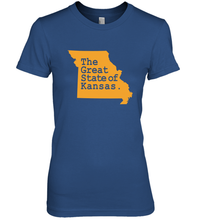 Load image into Gallery viewer, The Great State Of Kansas Women's Premium T-Shirt