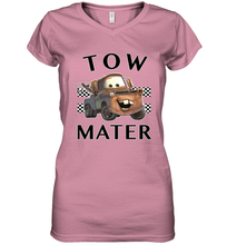 Load image into Gallery viewer, Disney Pixar Cars Tow Mater Finish Women's V-Neck T-Shirt