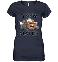 Load image into Gallery viewer, Disney Pixar Cars Tow Mater Finish Women's V-Neck T-Shirt