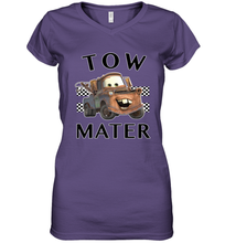 Load image into Gallery viewer, Disney Pixar Cars Tow Mater Finish Women's V-Neck T-Shirt