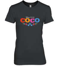 Load image into Gallery viewer, Disney Pixar Coco Movie Logo Colorful Women's Premium T-Shirt
