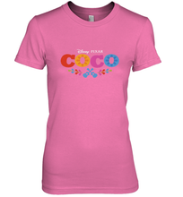 Load image into Gallery viewer, Disney Pixar Coco Movie Logo Colorful Women's Premium T-Shirt