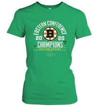Load image into Gallery viewer, NHL ST PATRICK'S DAY Boston Bruins Fanatics 2020 Eastern Conference Champions Defensive Zone Women's T-Shirt
