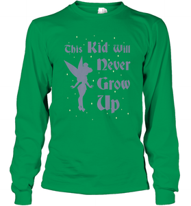 Disney Peter Pan Tinkerbell Never Grow Up Long Sleeve T-Shirt