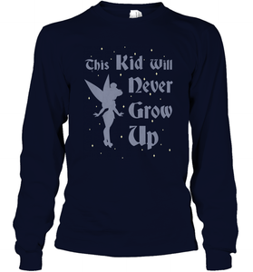 Disney Peter Pan Tinkerbell Never Grow Up Long Sleeve T-Shirt