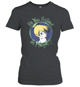 Disney Peter Pan Tinkerbell Do You Believe In Magic Women's T-Shirt