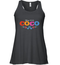 Load image into Gallery viewer, Disney Pixar Coco Movie Logo Colorful Women's Racerback Tank

