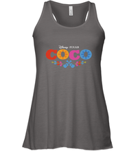 Load image into Gallery viewer, Disney Pixar Coco Movie Logo Colorful Women's Racerback Tank

