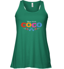 Load image into Gallery viewer, Disney Pixar Coco Movie Logo Colorful Women's Racerback Tank
