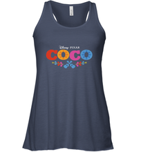 Load image into Gallery viewer, Disney Pixar Coco Movie Logo Colorful Women's Racerback Tank
