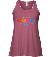 Load image into Gallery viewer, Disney Pixar Coco Movie Logo Colorful Women's Racerback Tank
