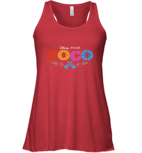 Load image into Gallery viewer, Disney Pixar Coco Movie Logo Colorful Women's Racerback Tank
