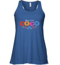 Load image into Gallery viewer, Disney Pixar Coco Movie Logo Colorful Women's Racerback Tank
