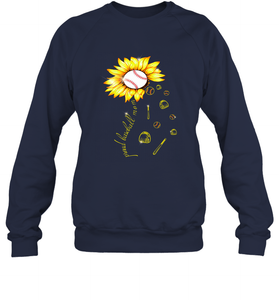 Baseball Proud Sunflower Crewneck Sweatshirt