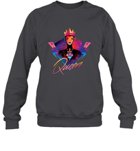 Load image into Gallery viewer, Disney Villains Evil Queen Neon 90s Rock Band Crewneck Sweatshirt
